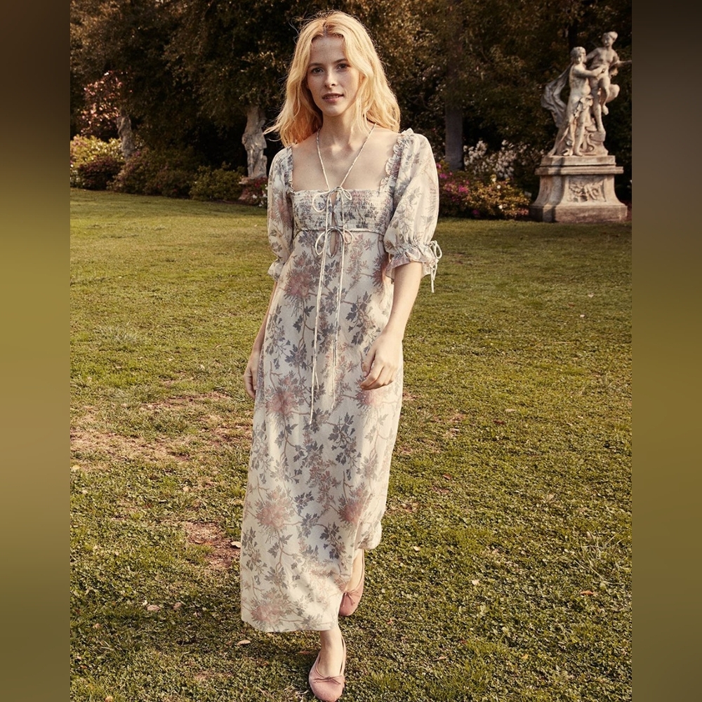 Doen Vetiver Dress in Salt Summer Floral